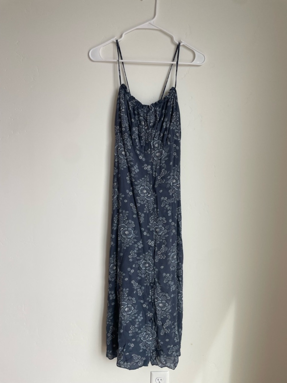 Madewell Dusty Blue Floral Slip Dress - Picture 4 of 10